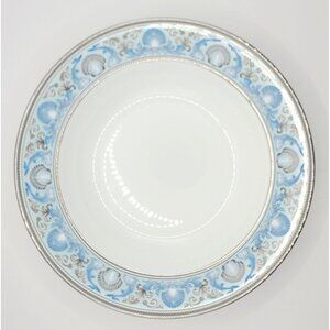 Wedgwood Dolphins Blue Rim Soup Bowl New with Tags Replacement Nautical Silver